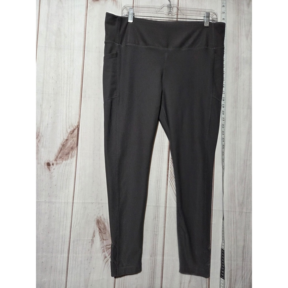 Mondetta Performance Luxury Gray Leggings Womens XXLβ Pockets Mesh Lattice Ankle
